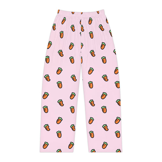 Carrot Lover Pink Pajama Bottoms Inspired by Pudding Bunnies