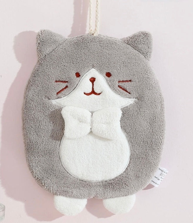 Cute cat hand towel