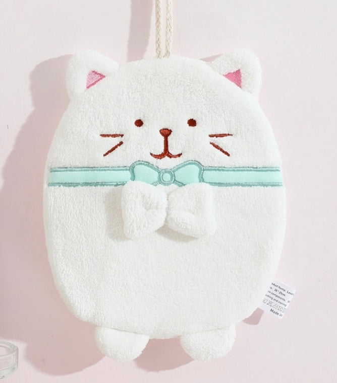 Cute cat hand towel